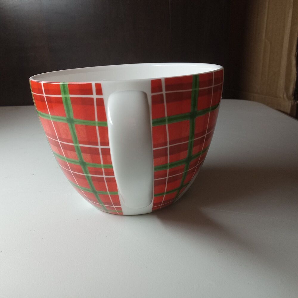 White Westie Dog in Plaid Mug Portobello by Design Coffee Cup Bone China - Picture 4 of 8
